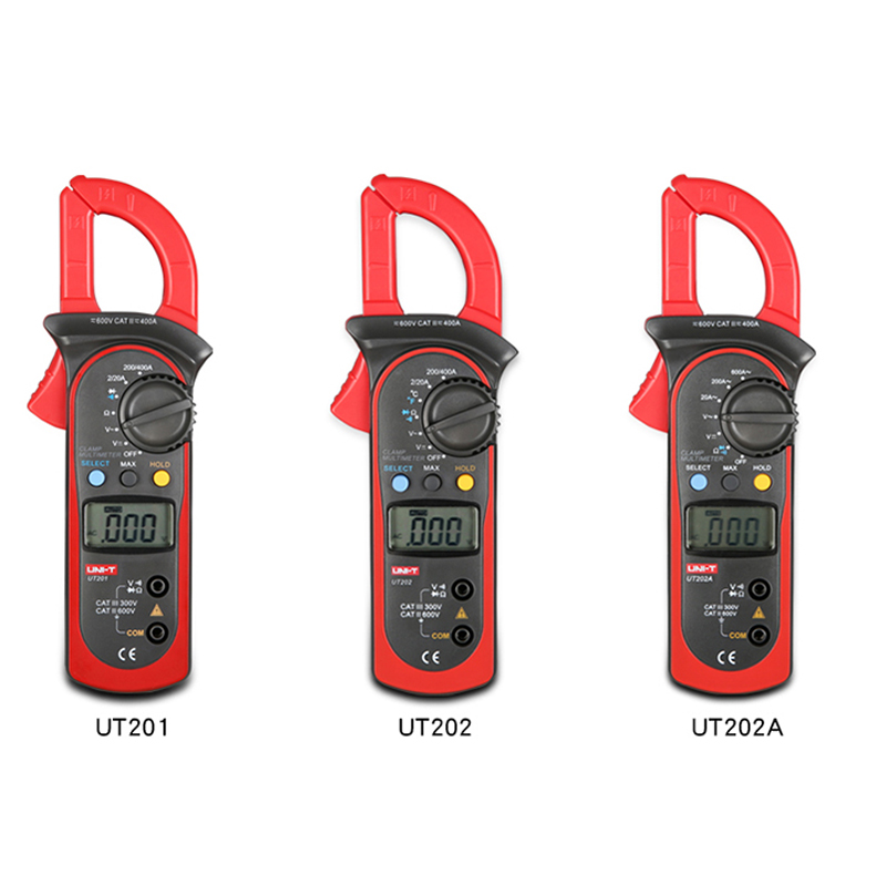 优利德UT203+钳形交直流电流表 防烧钳形万用表 UT201+数字钳形表