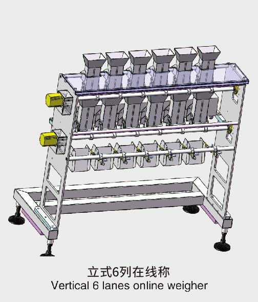 立式6列在线称