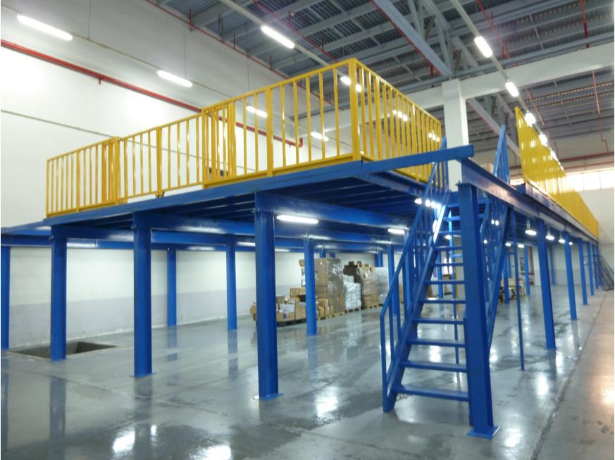 Warehouse card shelf bearing heavy loft platform cantilever thickened multilayer storage beam bracket floor shelf