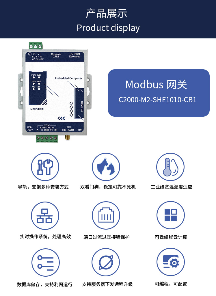 物联网边缘解析Modbus RTU转json网关4g dtu模块串口转mqtt 