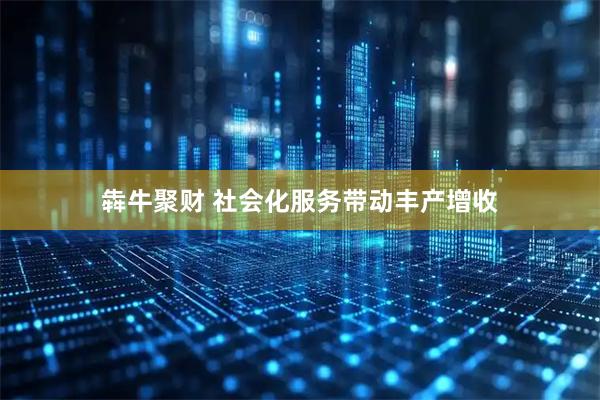 犇牛聚财 社会化服务带动丰产增收